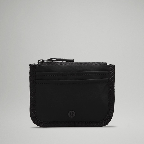 lululemon athletica Accessories - lululemon Dual Pouch Wristlet Black L Monogram Card Holder Wallet NWT